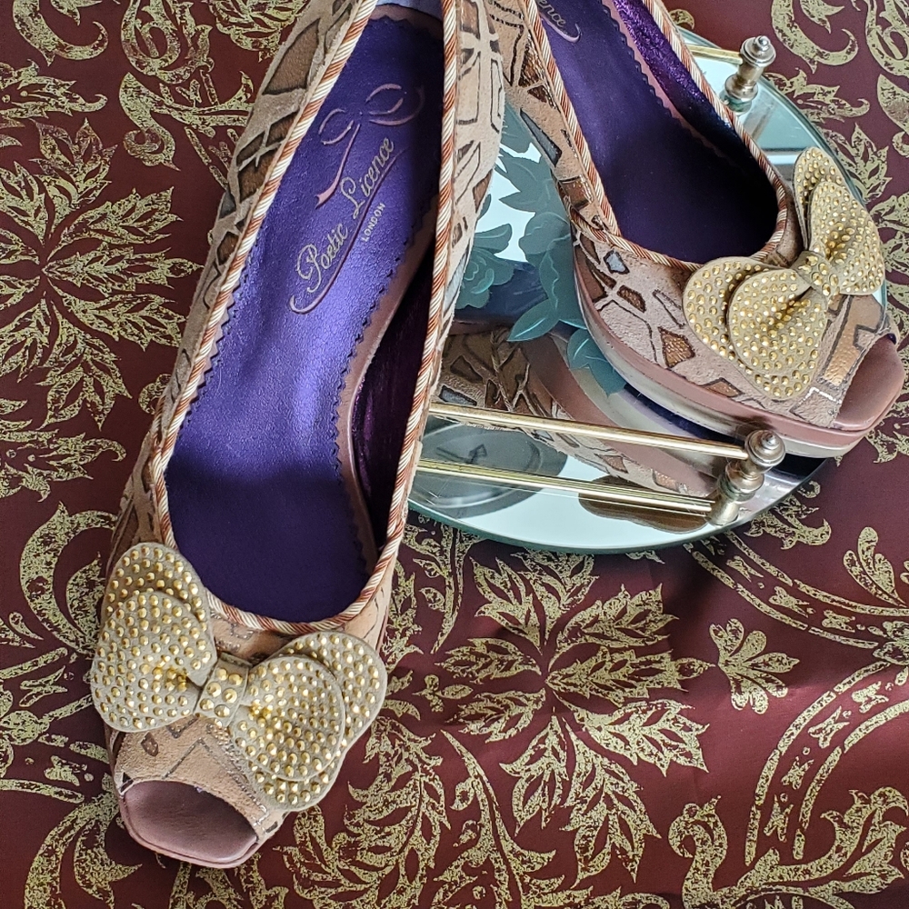 Ladies Open Toe Pump by Poetic Licence of London